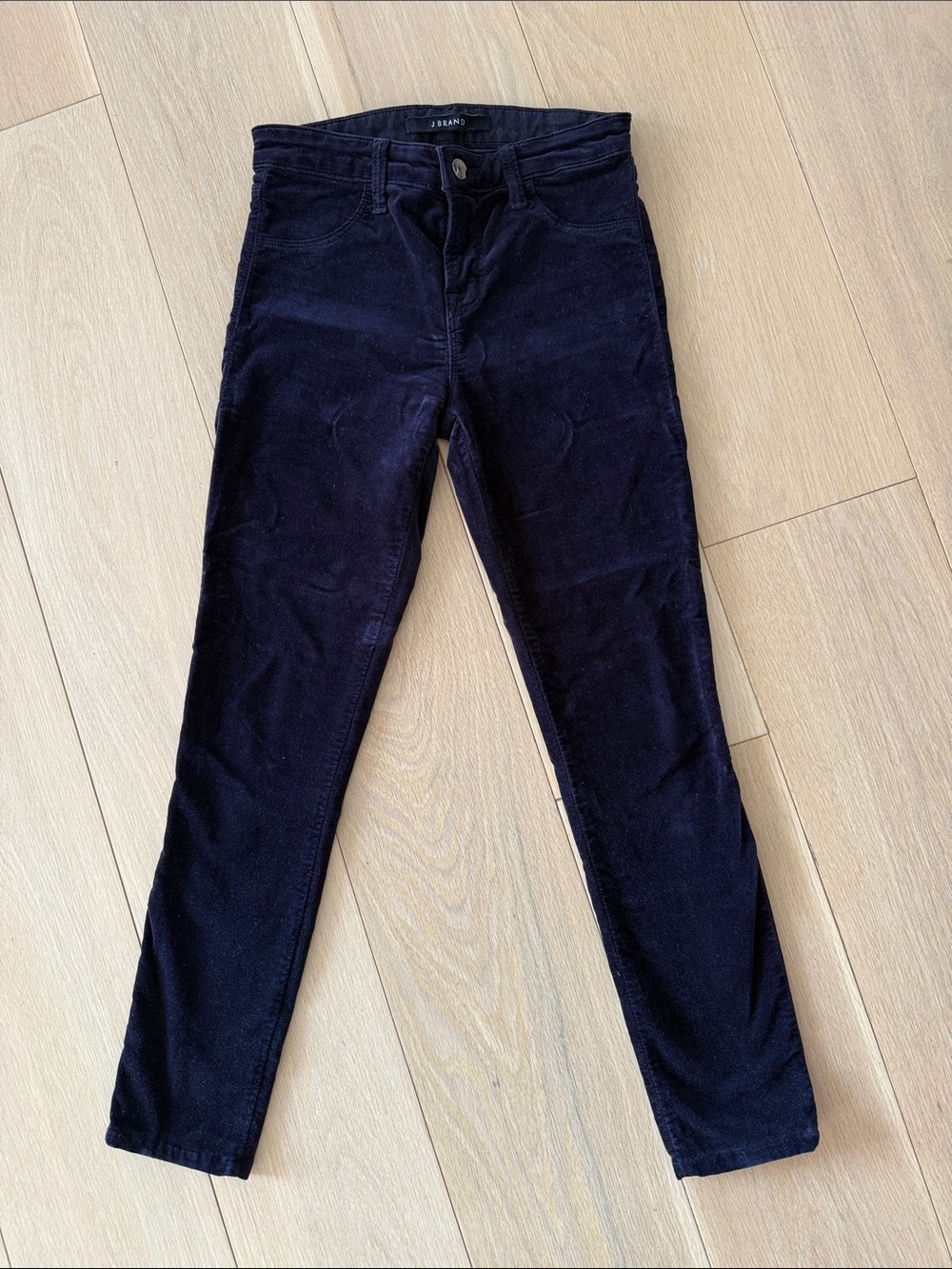 J Brand Purple Skinny Velvet Jeans